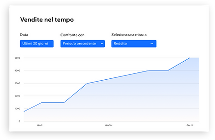 Un sito web Wix con un negozio integrato